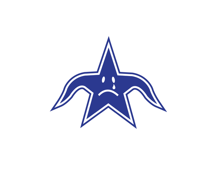 Cowboy Hater crying star badge